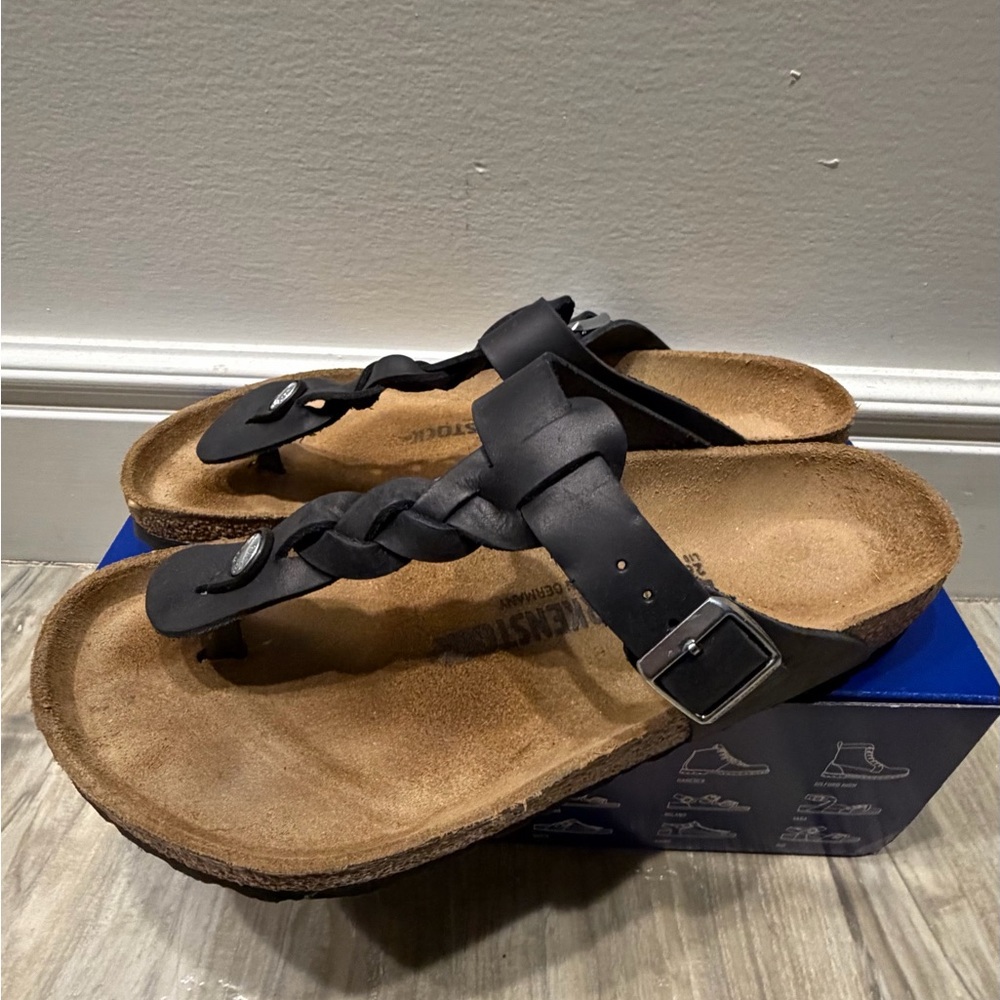 Birkenstock Gizeh Braided Black Women's Sandals - Picture 11 of 14